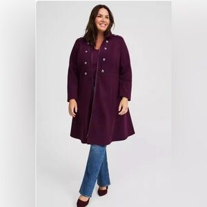 Torrid Softest Coat Zip Front Military Coat size 2